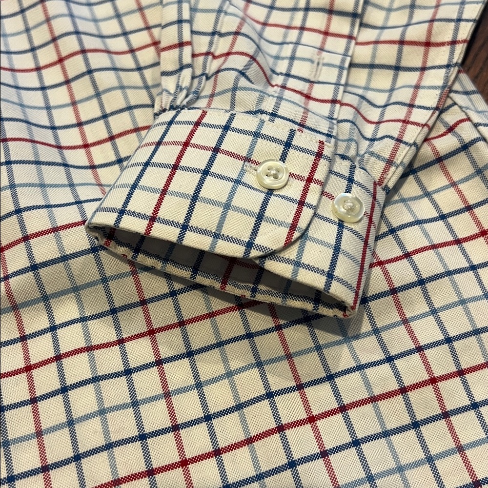 Boys Brooks Brothers Checkered Dress Shirt Size M Non-Iron - Picture 5 of 11